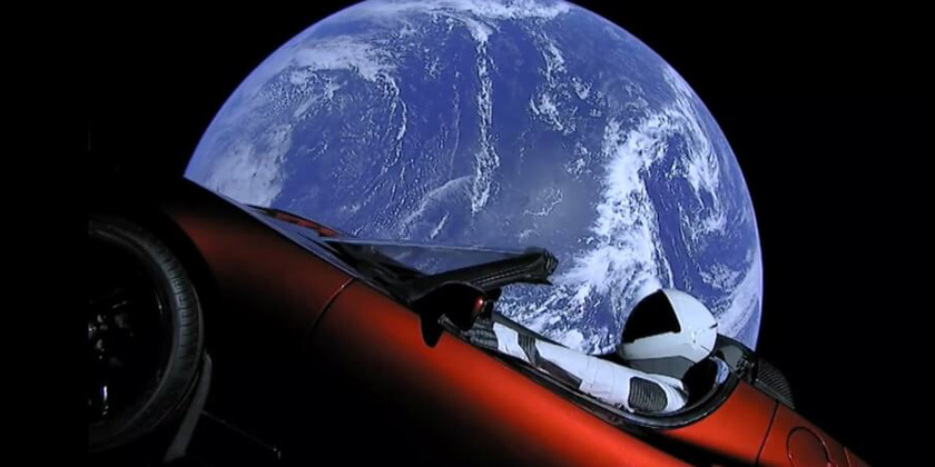 Tesla in space