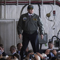 Trump on USS Gerald Ford