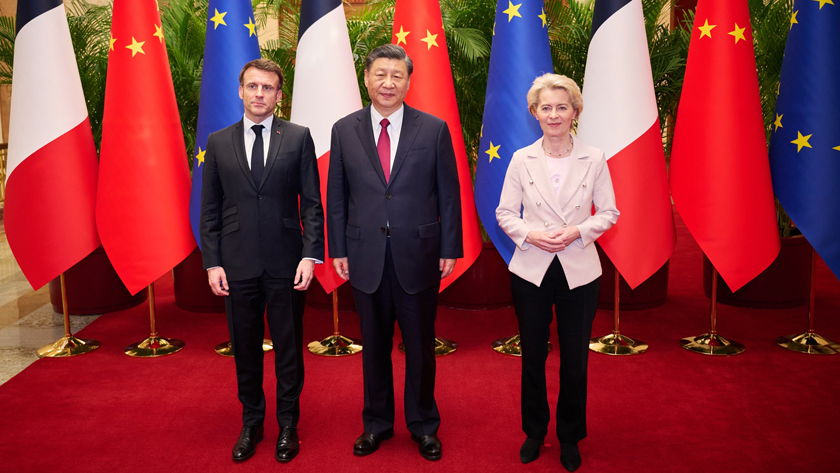 Macron, Xi, VDL